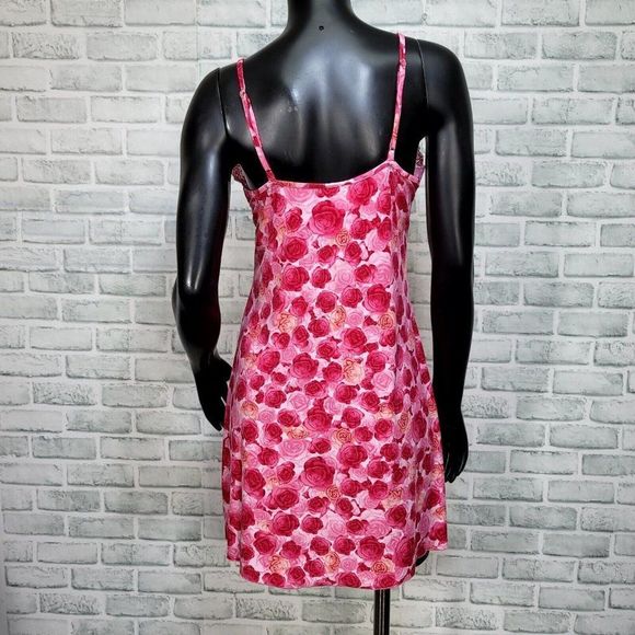 Vintage 90s California Dynasty Expressions Pink‎ Rose Floral Nightgown Chemise - Picture 6 of 7